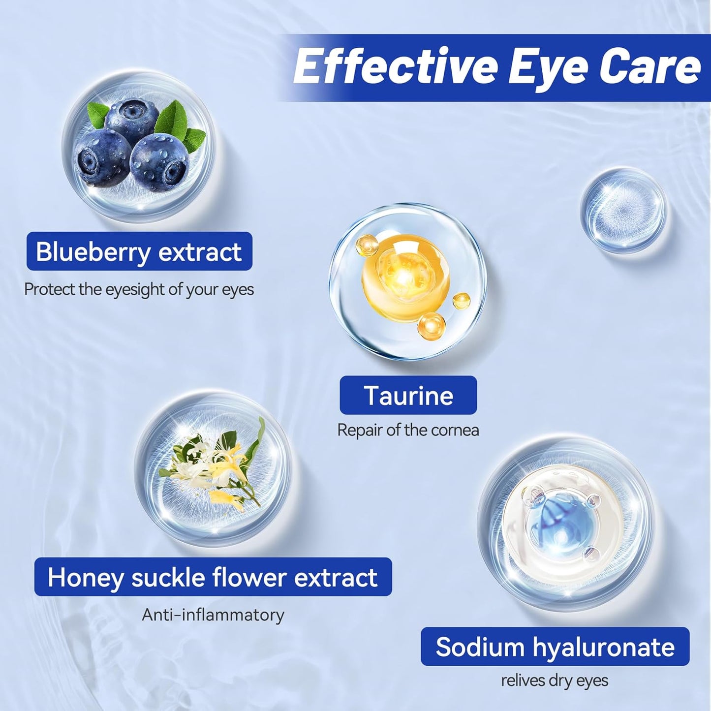 PET Dog Eye Drops, Eye Drops for Dogs&Cats, Dog Eye Infection Treatment to Soothe Eye Allergy, Soothe Dry Eyes Pink Eyes, Dog Tear Stain Cleaner(60Ml